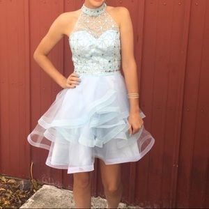 blue homecoming/princess dress